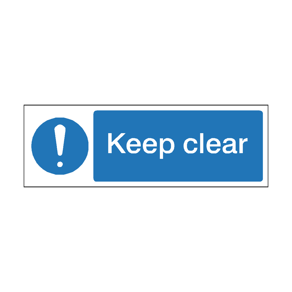 Keep Clear Safety Sign | Safety-Label.co.uk