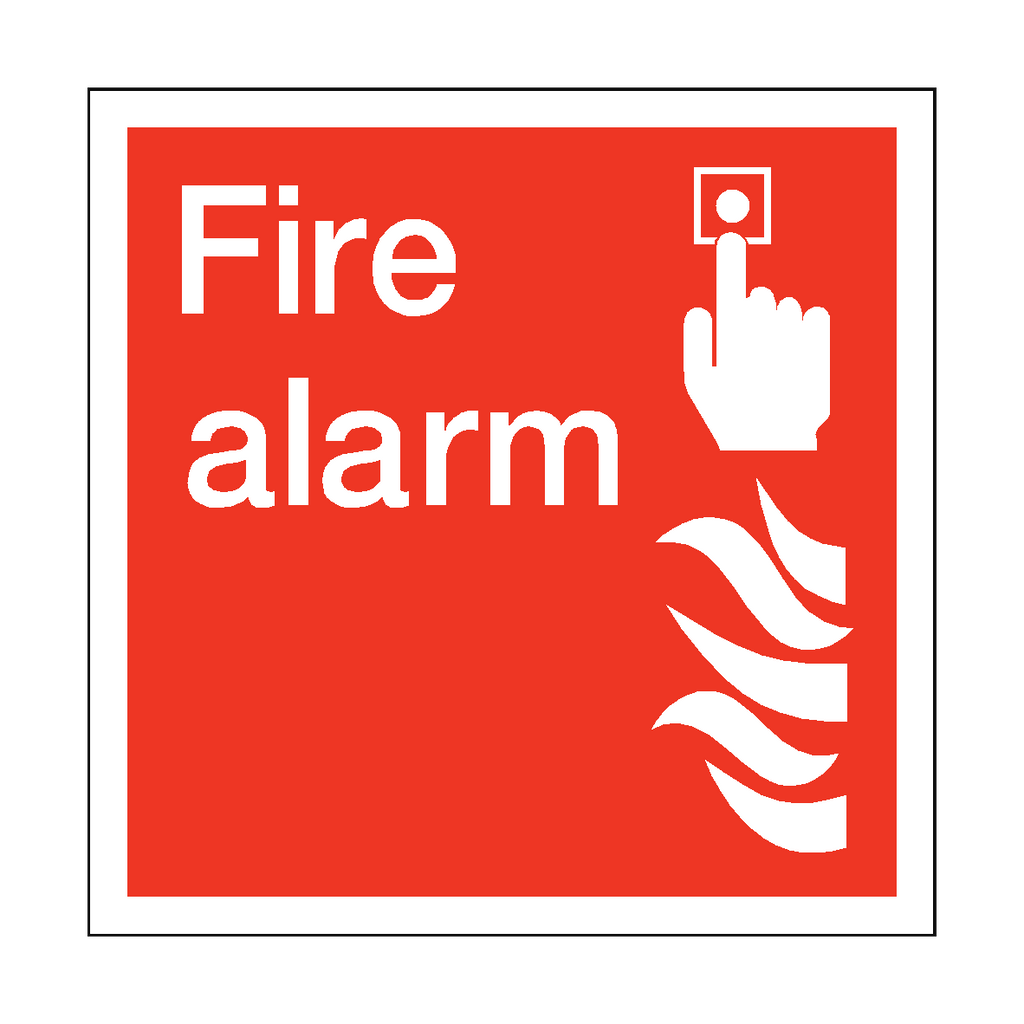 Fire Alarm Square Sign | Safety-Label.co.uk
