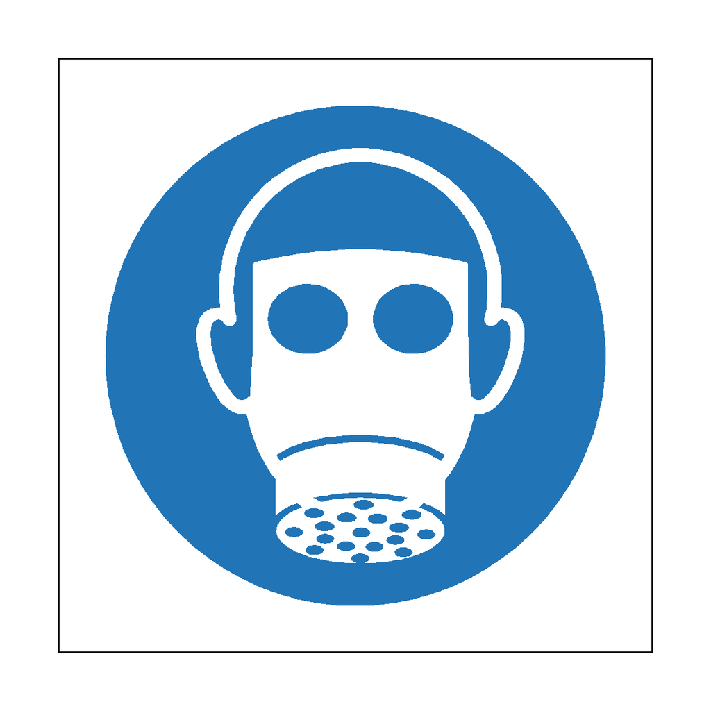 Wear Respiratory Protection Symbol Label