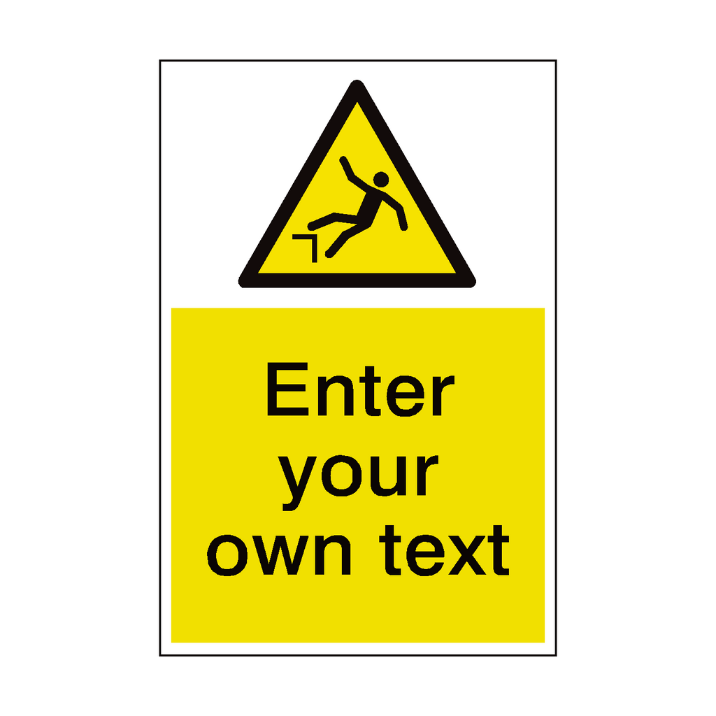 Drop Hazard Custom Hazard Sign | Safety-Label.co.uk