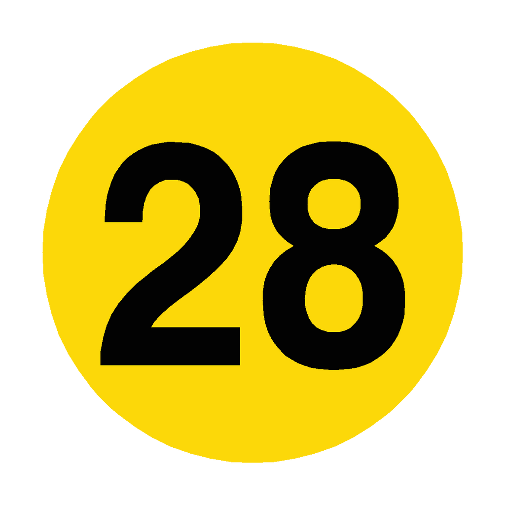 Number 28 Floor Marker | Safety-Label.co.uk