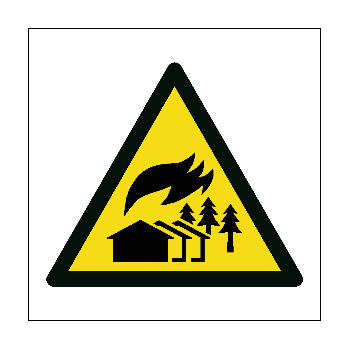 Fire Risk Documents Sign Large Scale Fire Zone Hazard Symbol Sign | Safety-Label.co.uk