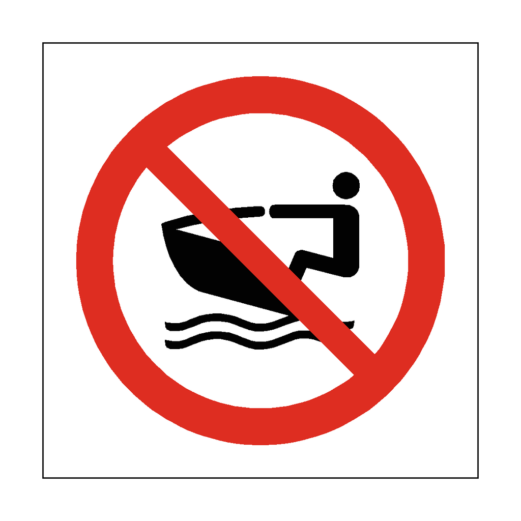 No Personal Water Craft Symbol Label | Safety-Label.co.uk