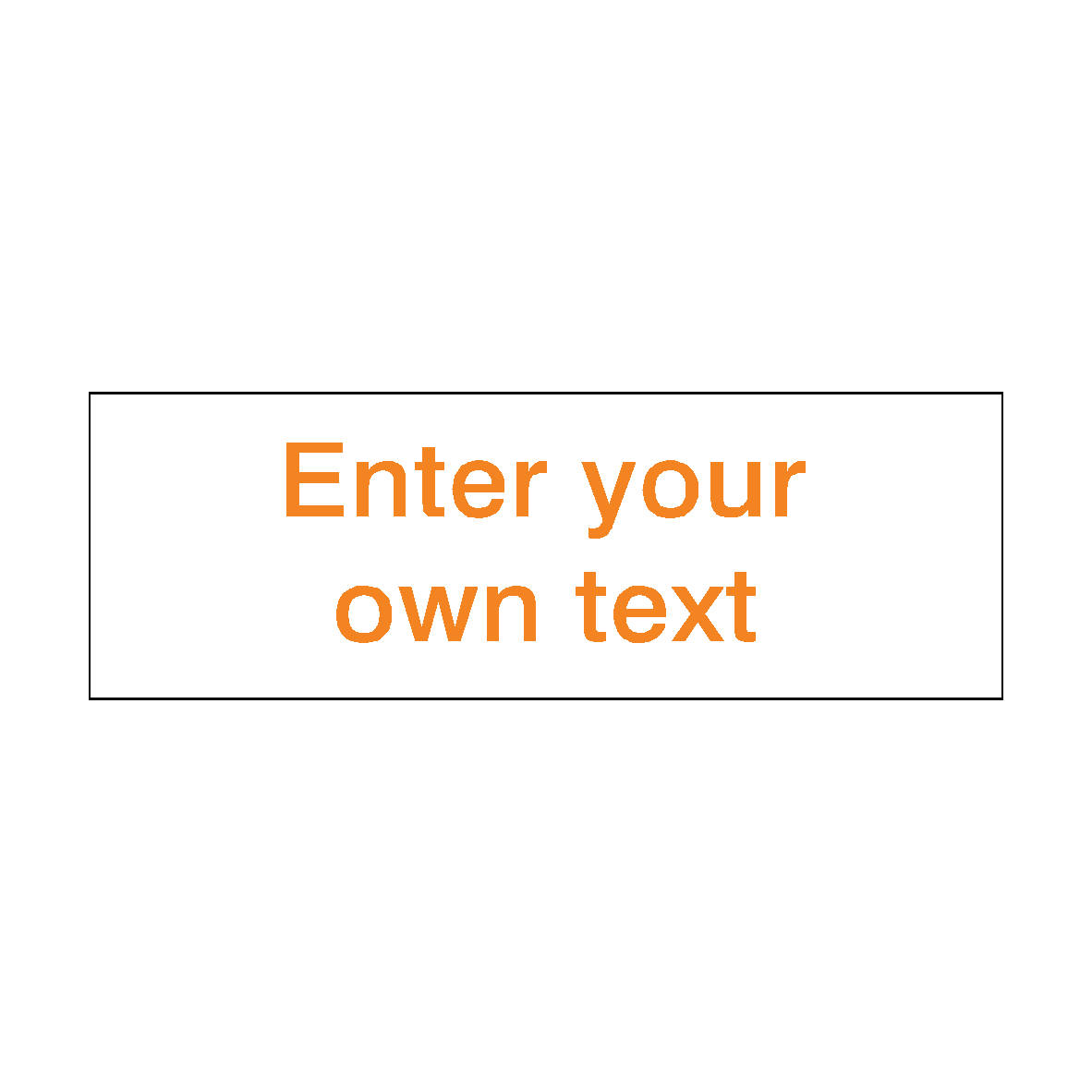 Orange Custom Text Sticker