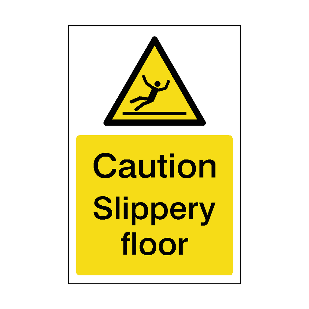 Slippery Floor Sticker | Safety-Label.co.uk
