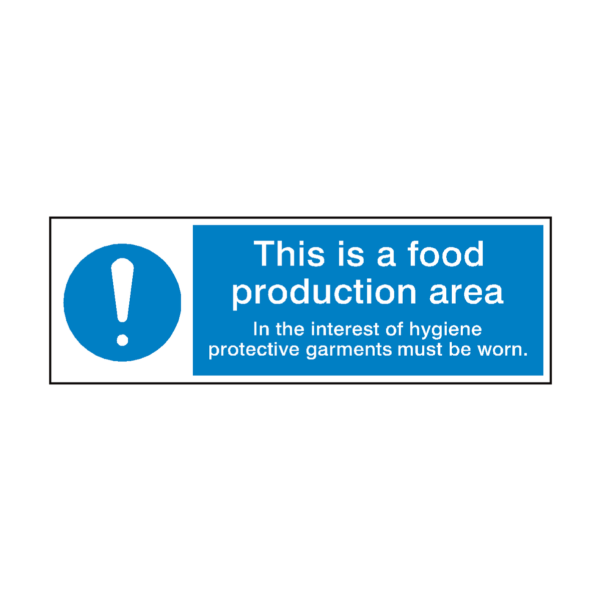 Food Production Area Hygiene Sticker | Safety-Label.co.uk