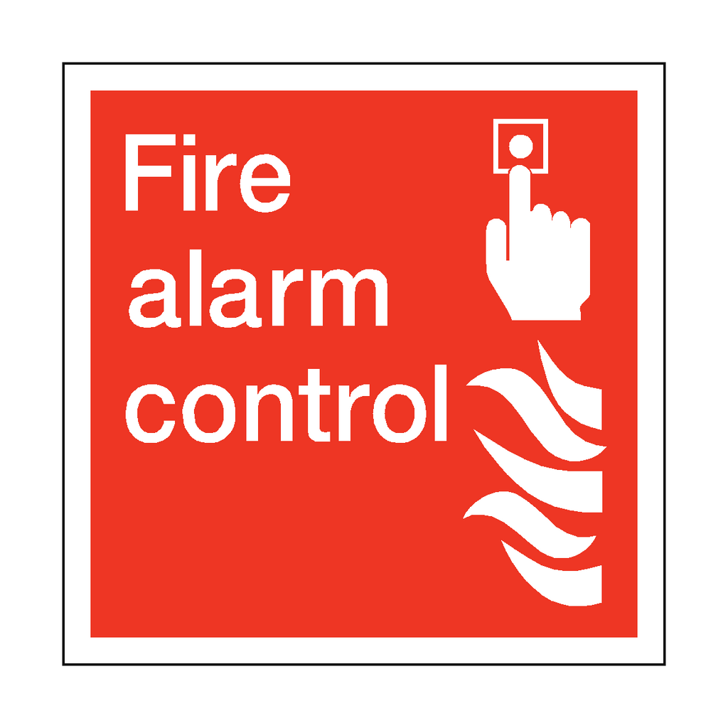 Fire Alarm Control Square Sign | Safety-Label.co.uk