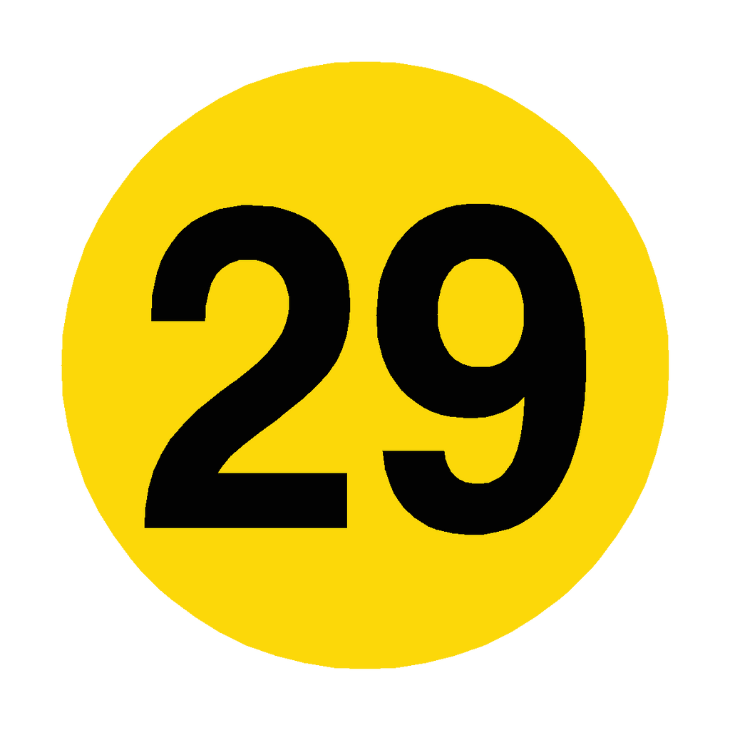 Number 29 Floor Marker | Safety-Label.co.uk