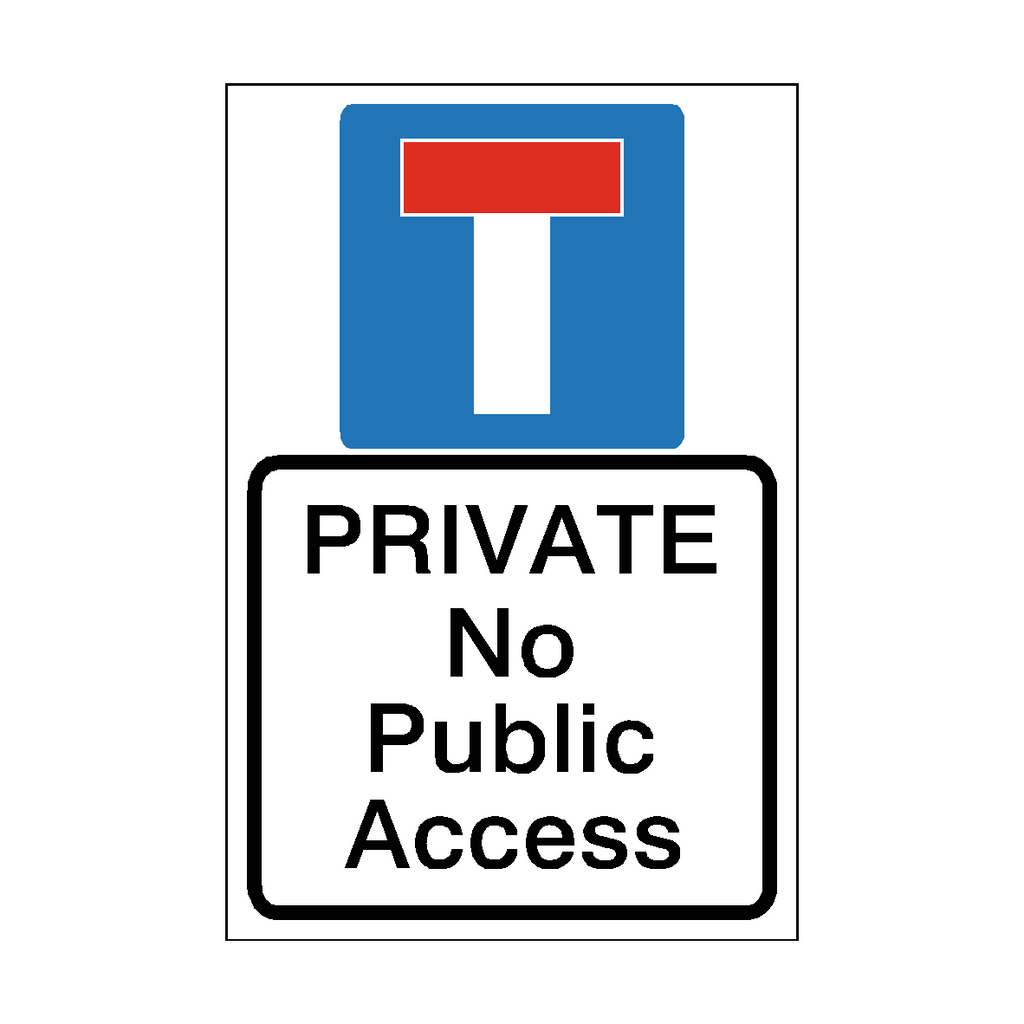 Private No Public Access Parking Sign | Safety-Label.co.uk