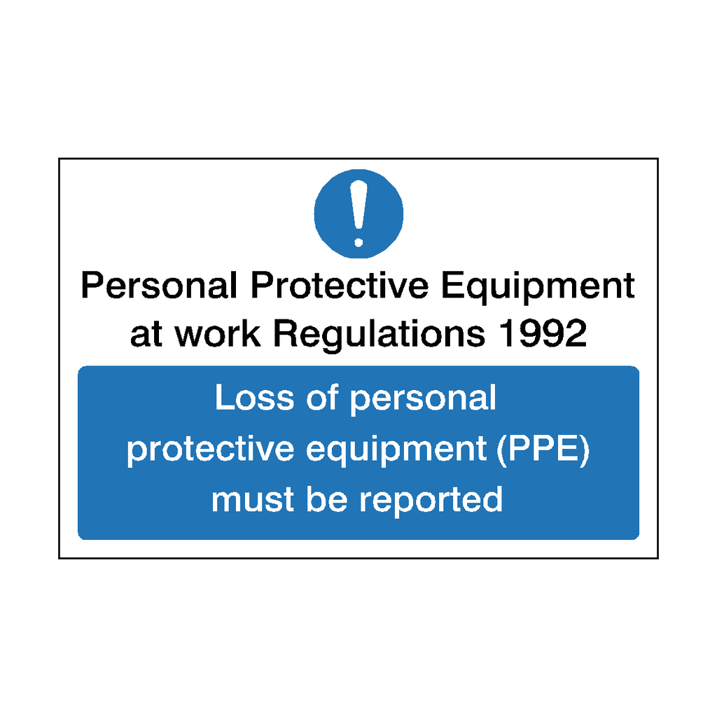 Ppes Rack Sticker Personal Protective Equipment Regulations 2005 Sticker