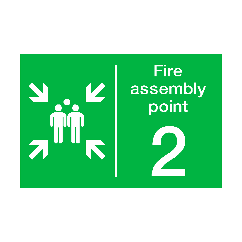 Fire Assembly Point Two Sign | Safety-Label.co.uk