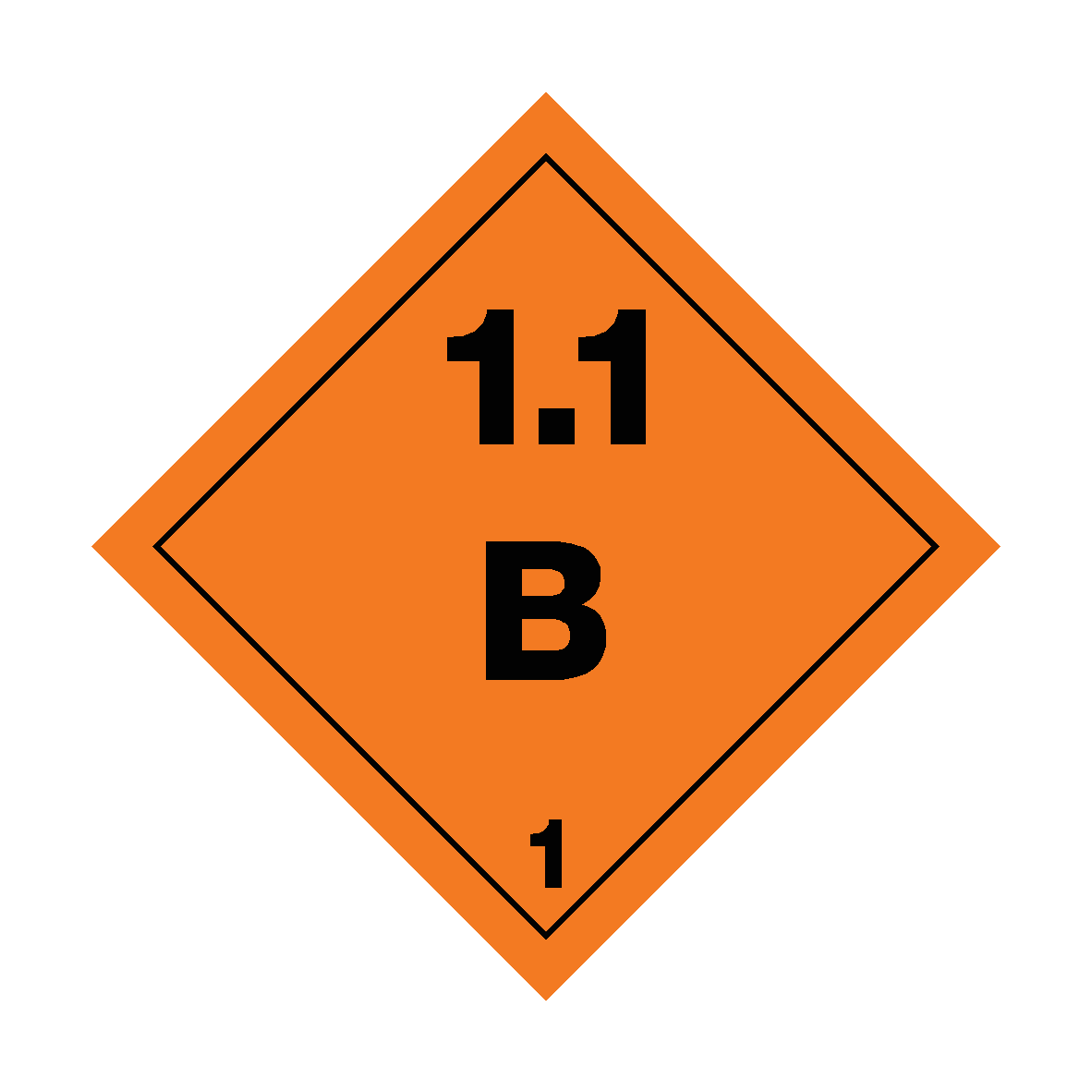 Class 1.1 Explosives B Sticker