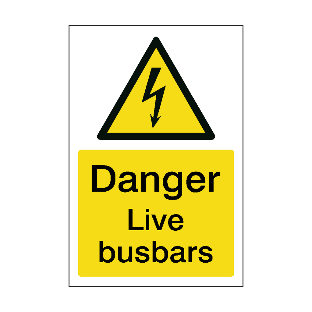 Danger Live Busbars Sticker | Safety-Label.co.uk