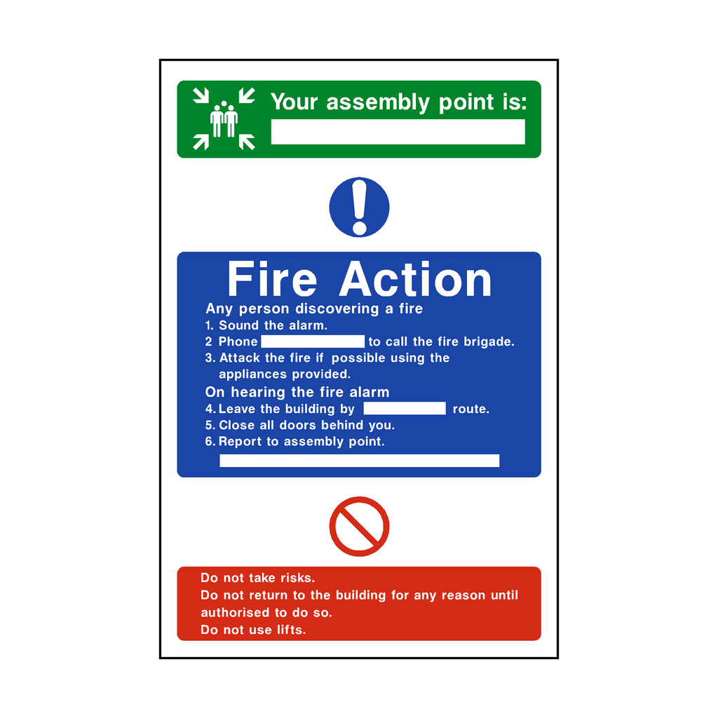 Assembly Point Fire Action Sign | Safety-Label.co.uk