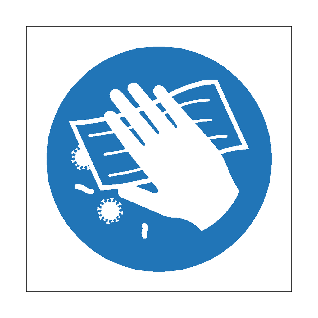 Disinfect Surface Symbol Label | Safety-Label.co.uk