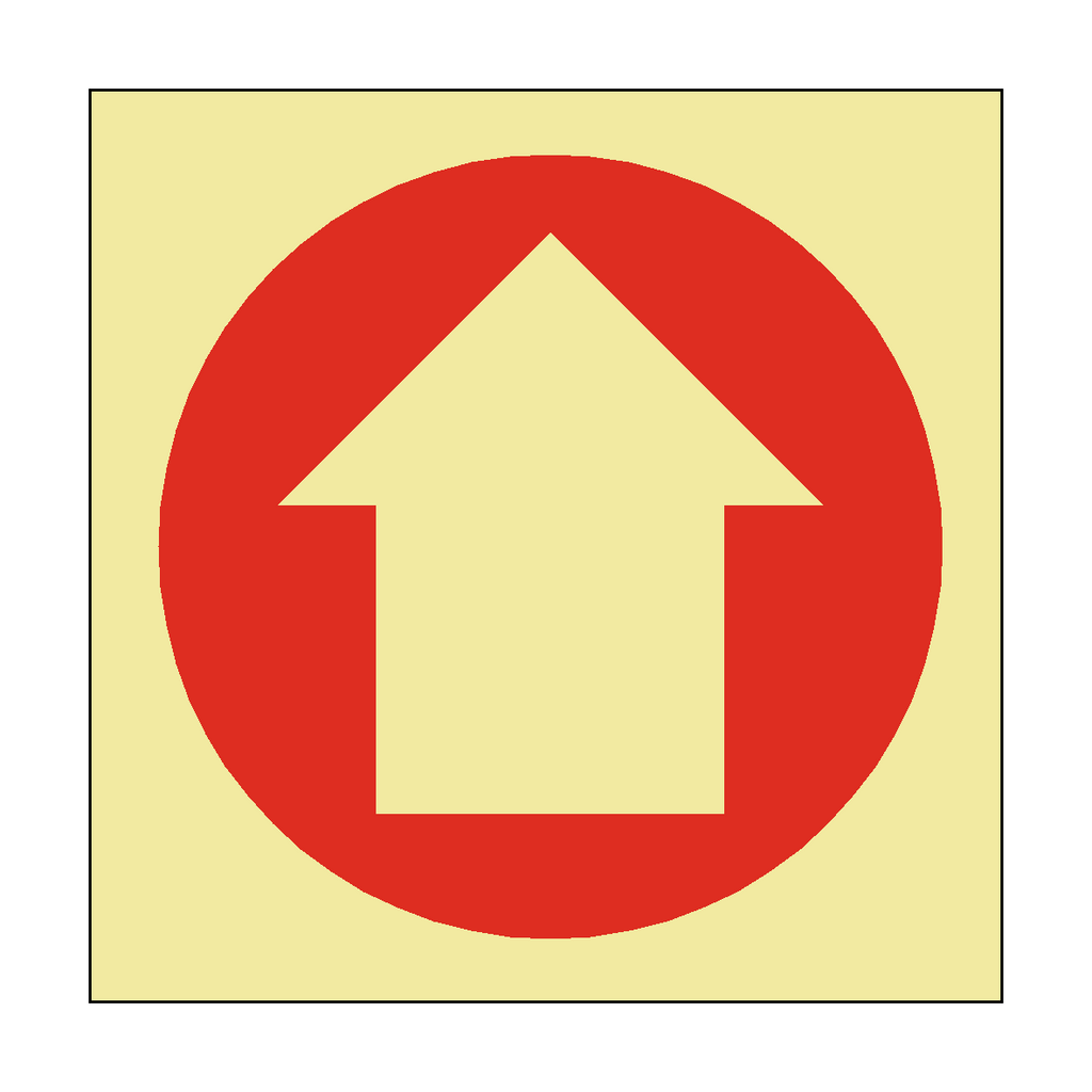 Photoluminescent Arrow Sticker Up