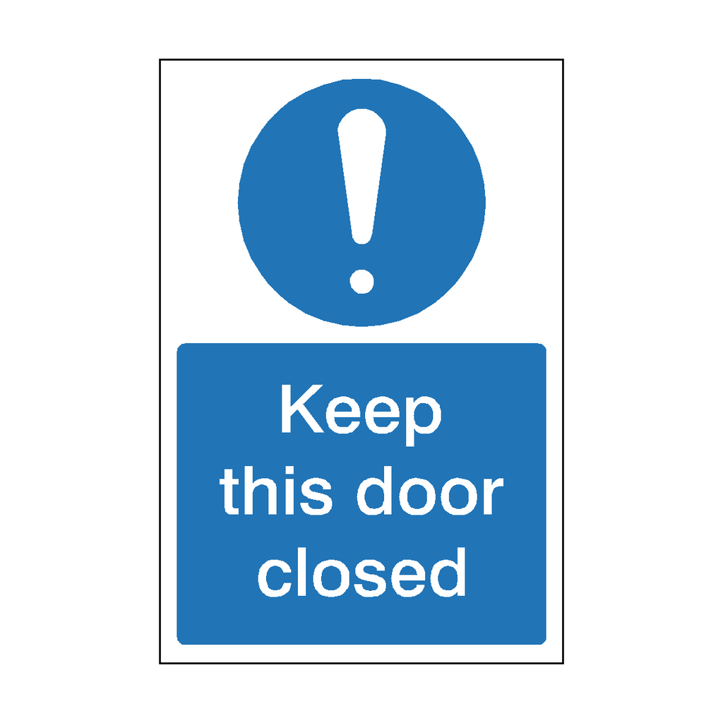 Keep This Door Closed Sticker | Safety-Label.co.uk