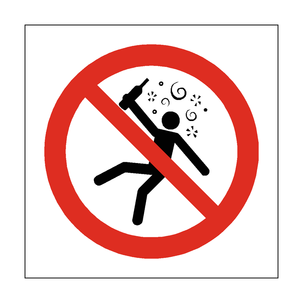 Not For People In Intoxidated State Symbol Label | Safety-Label.co.uk