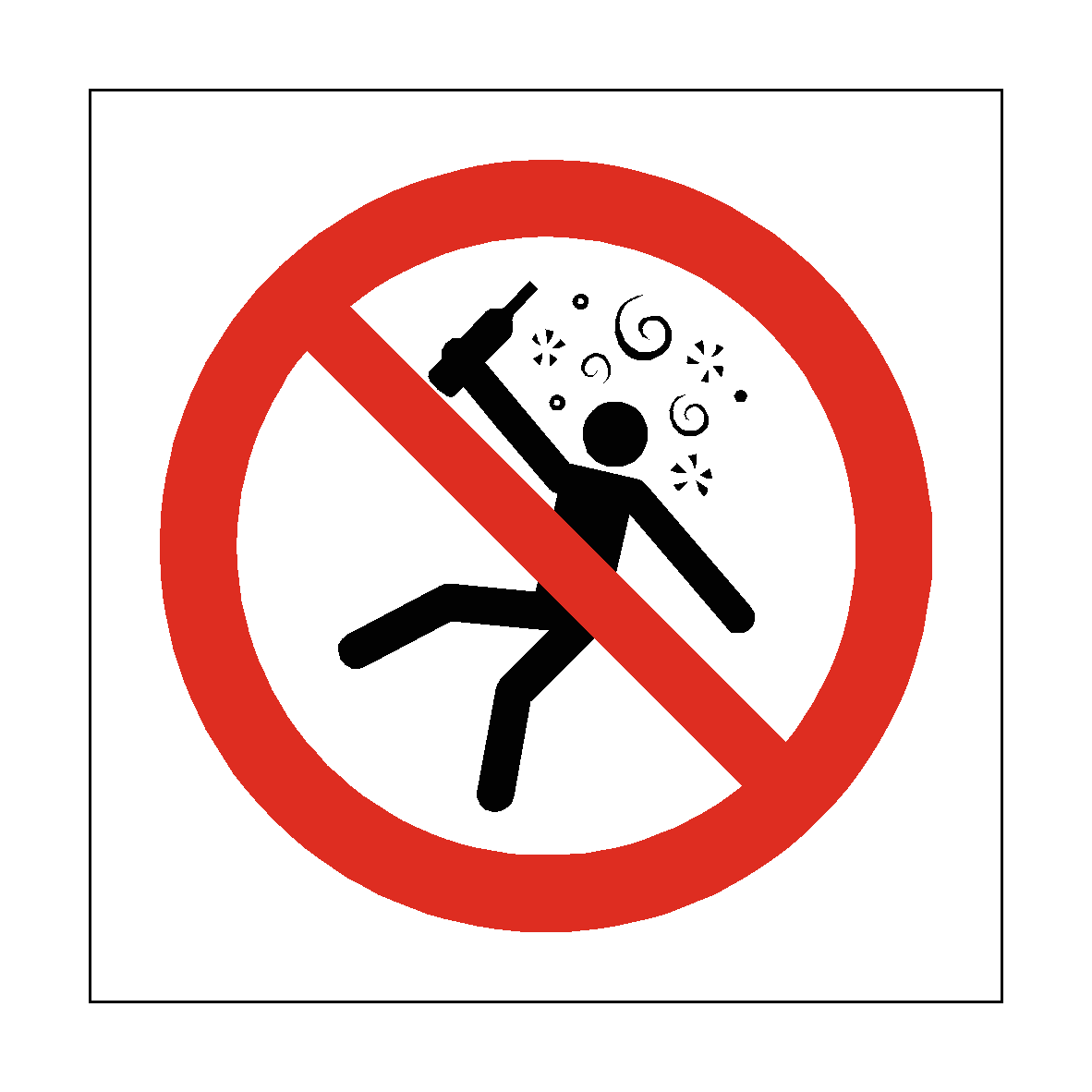 Not For People In Intoxidated State Symbol Label | Safety-Label.co.uk