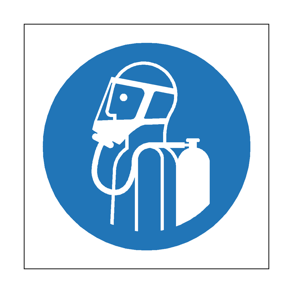 Use Self-Contained Breathing Apparatus Symbol Label | Safety-Label.co.uk