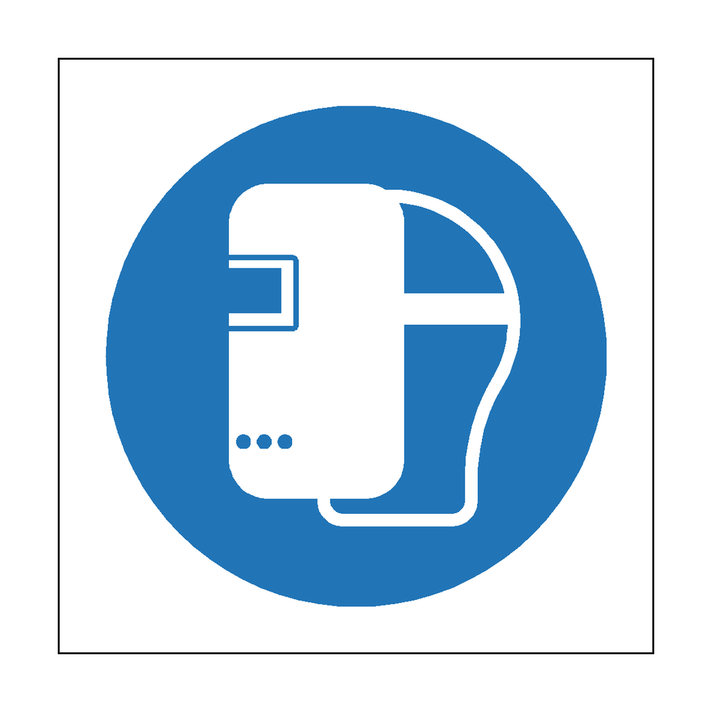 Wear Welding Mask Symbol Label