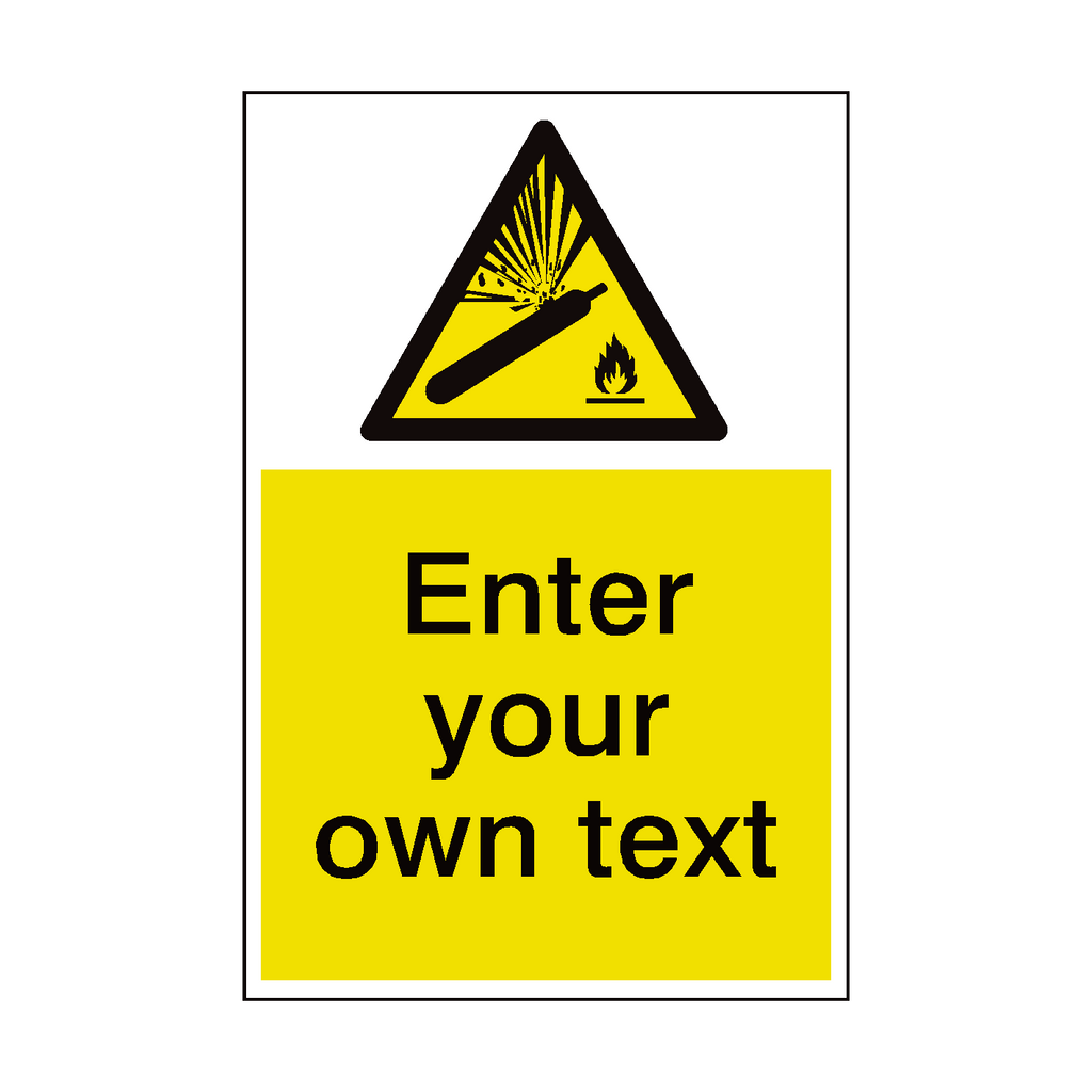 Explosive Gas Custom Hazard Sign | Safety-Label.co.uk