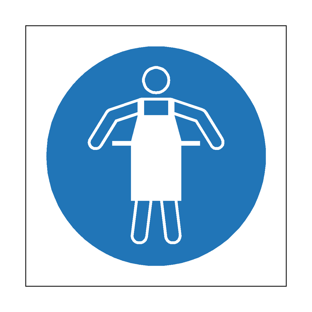 Use Protective Apron Symbol Label