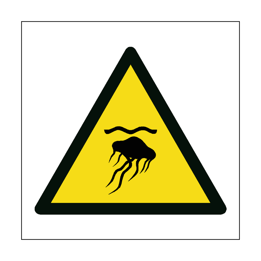 Jellyfish Hazard Symbol Label | Safety-Label.co.uk