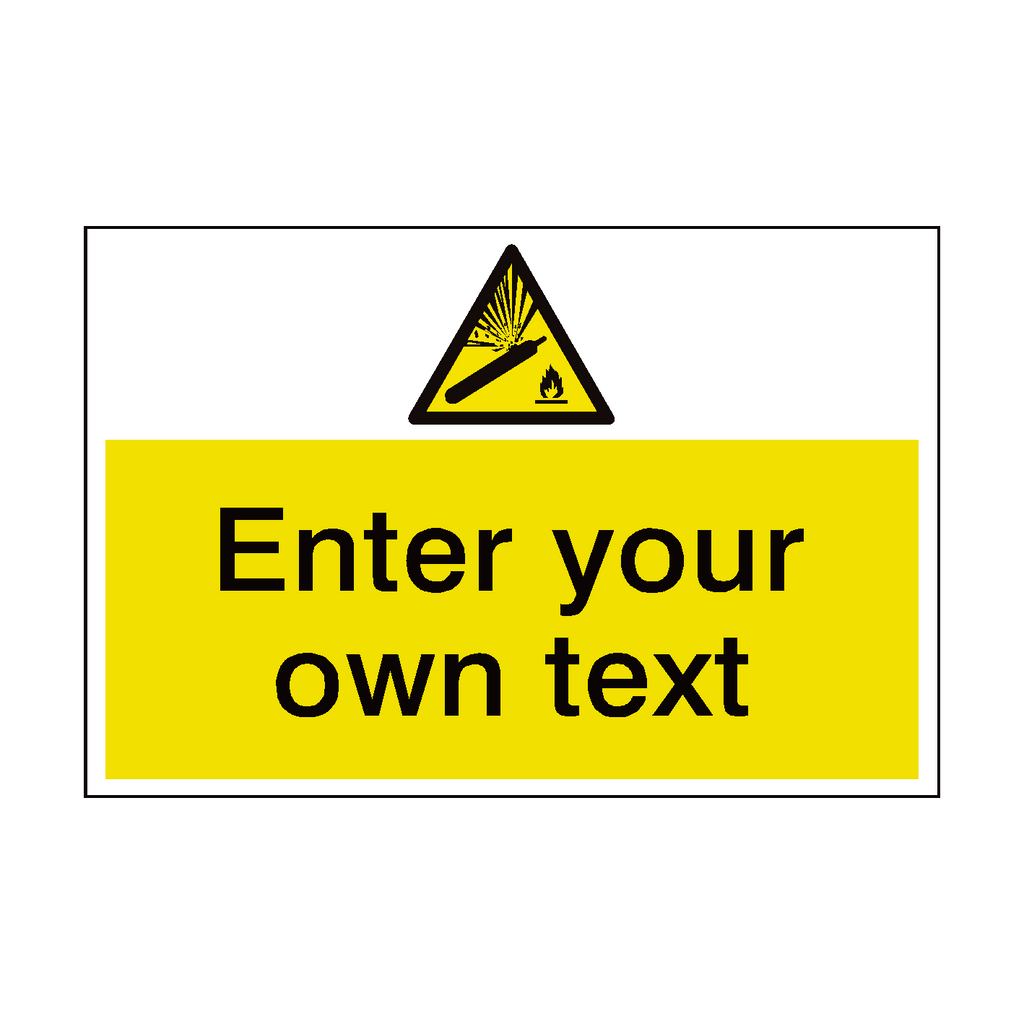 Explosive Gas Custom Safety Sign | Safety-Label.co.uk