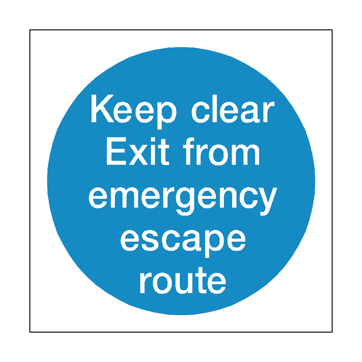 Keep Clear Emergency Route Sticker | Safety-Label.co.uk