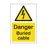 Danger Buried Cable Safety Sign | Safety-Label.co.uk