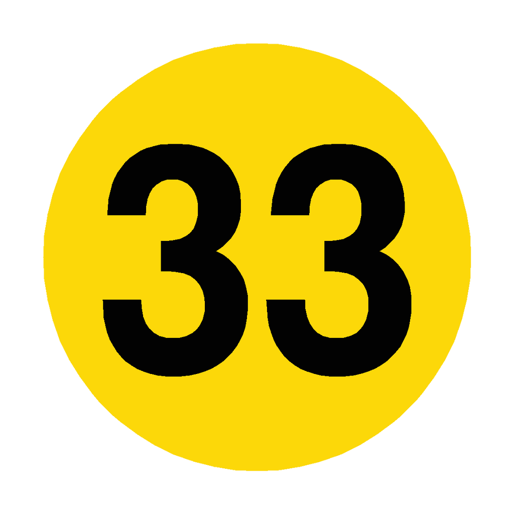 Number 33 Floor Marker | Safety-Label.co.uk