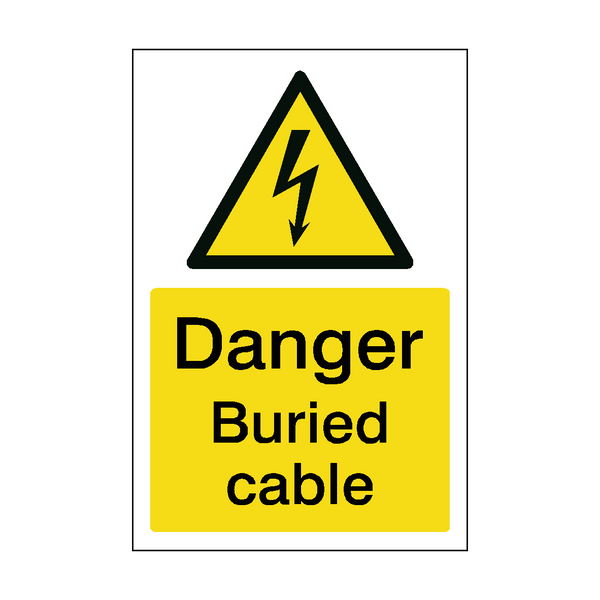 Buried Cable Sticker | Safety-Label.co.uk