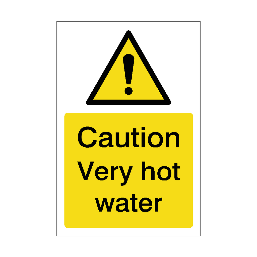 Very Hot Water Sticker | Safety-Label.co.uk