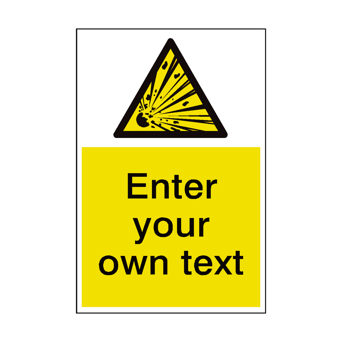 Live Explosive Label Color Explosive Material Custom Hazard Sign
