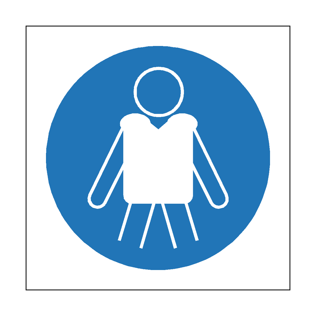 Wear Lifejacket Symbol Label | Safety-Label.co.uk