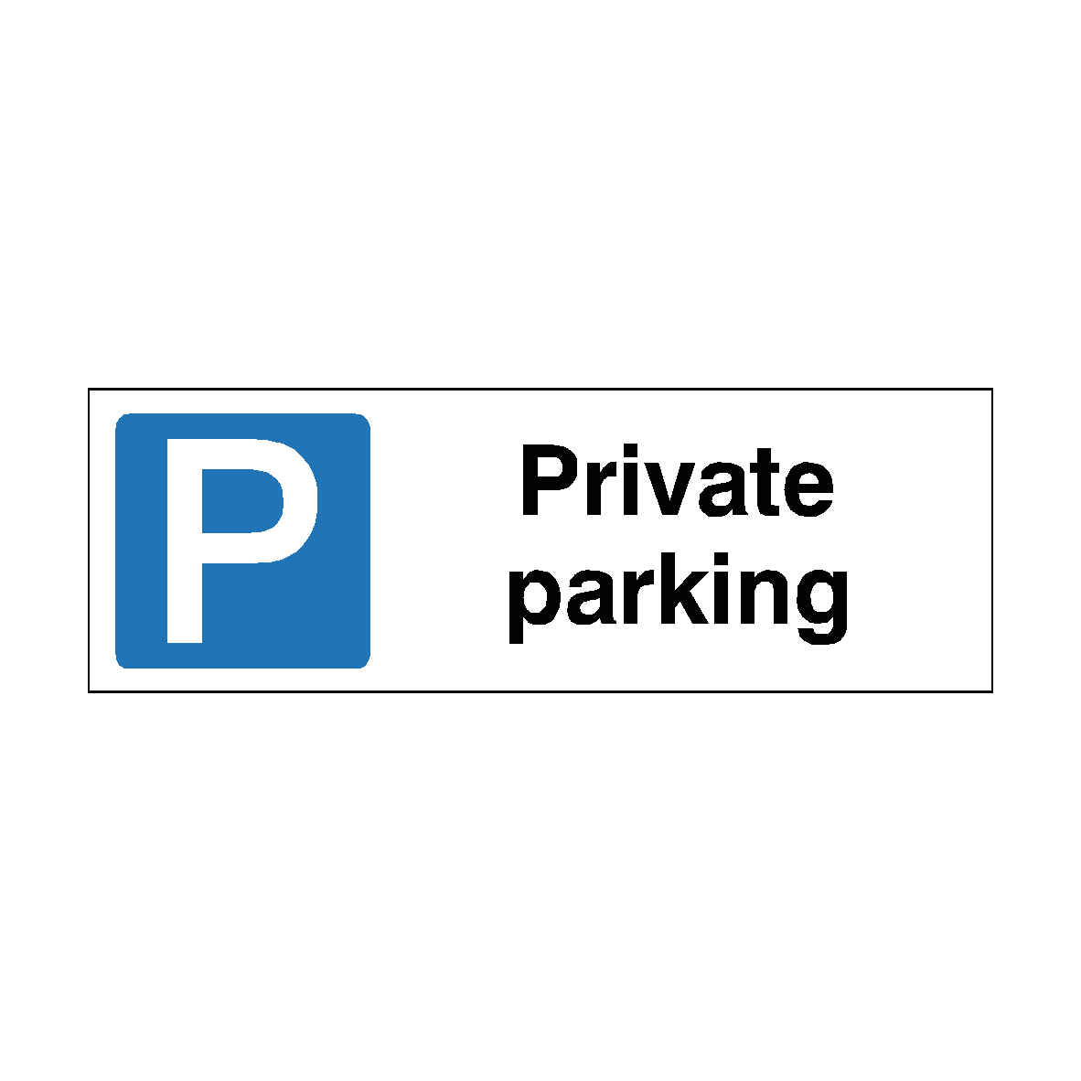 Private Parking Sign Landscape