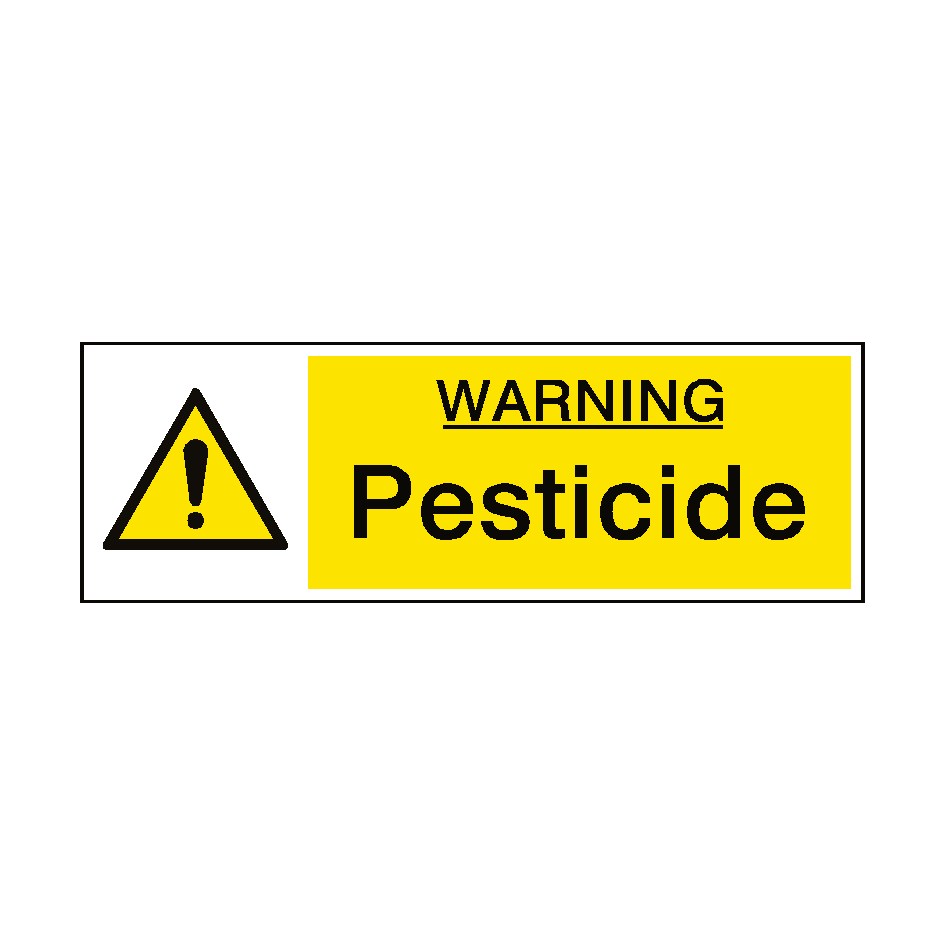 Warning Pesticide Hazard Sticker | Safety-Label.co.uk