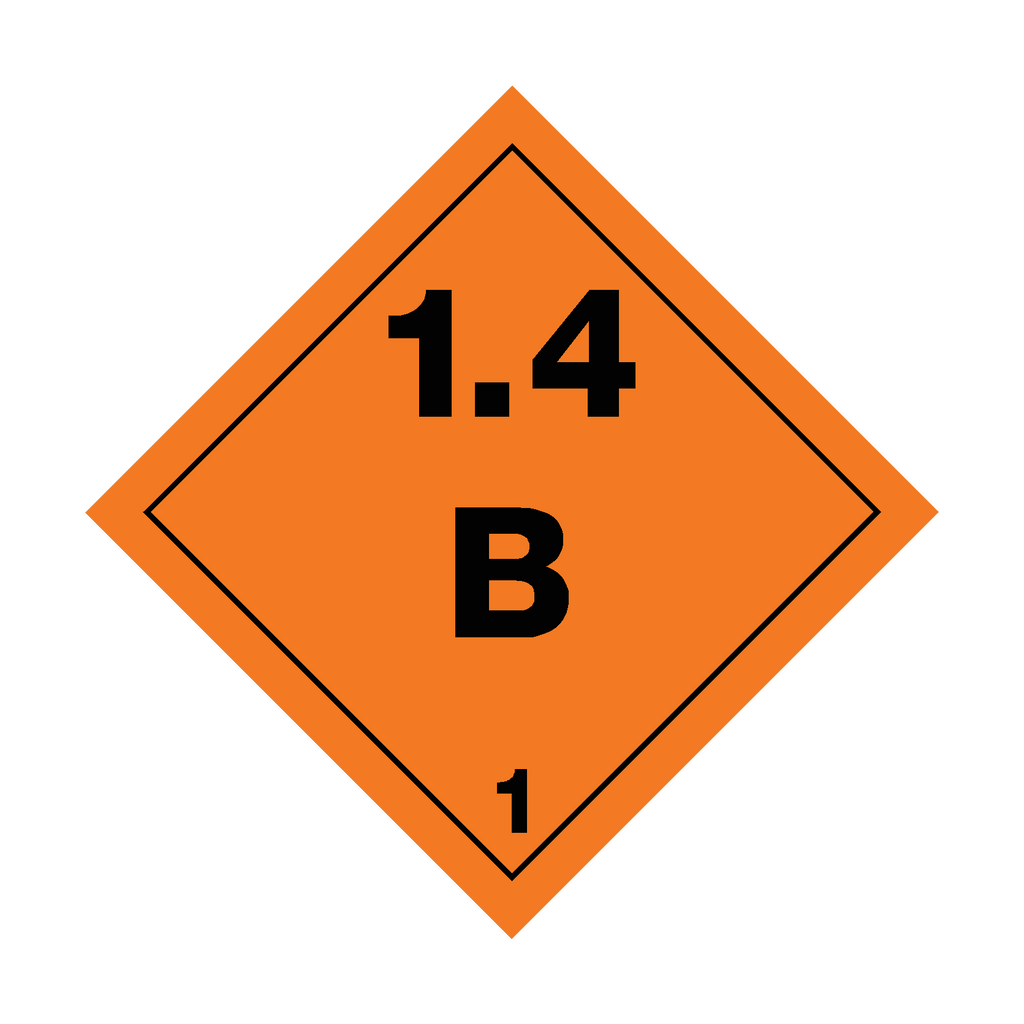 Class 1 Explosives B Sign | Safety-Label.co.uk