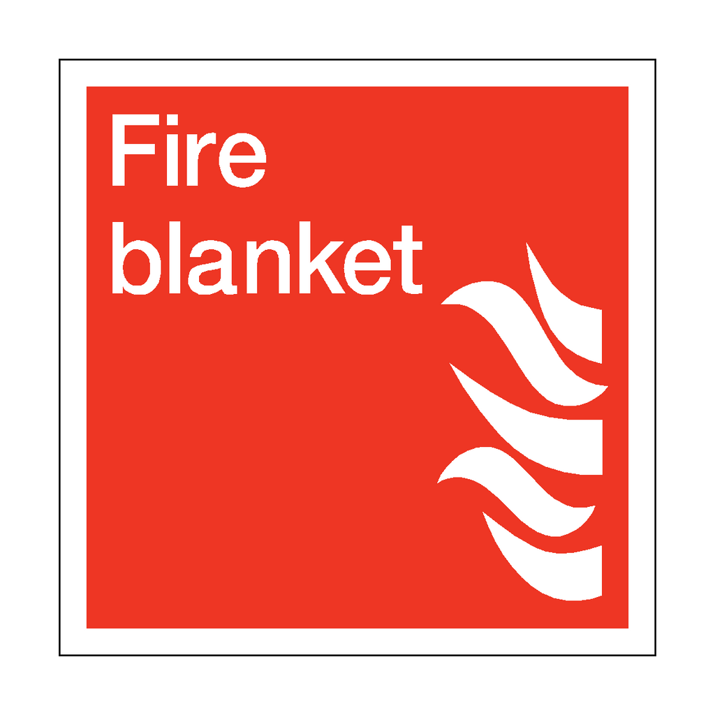 Fire Blanket Square Sign | Safety-Label.co.uk