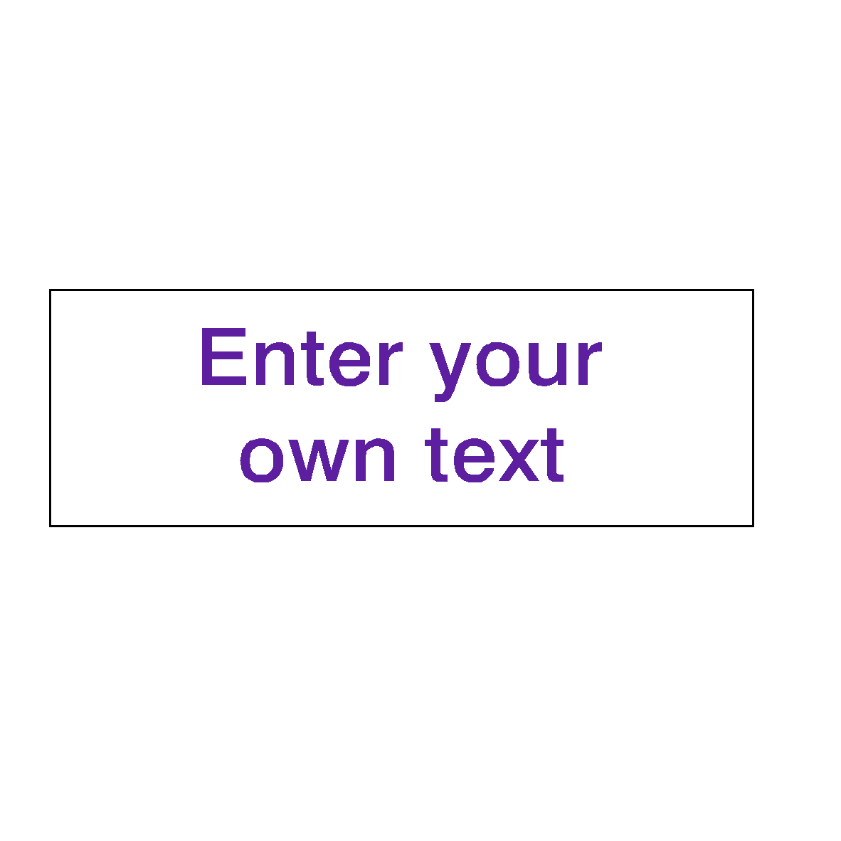 Purple Custom Text Sticker | Safety-Label.co.uk