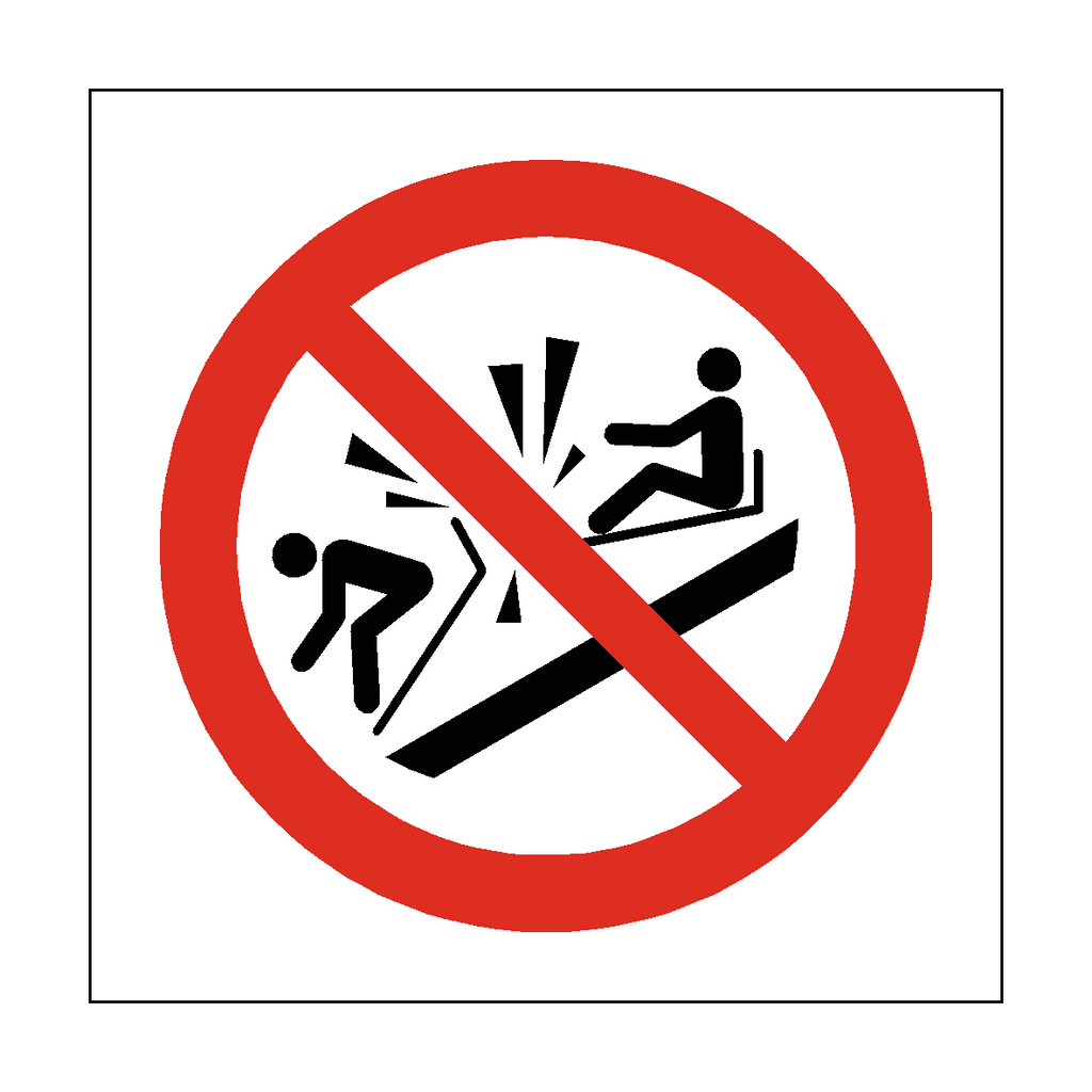 Do Not Ram Toboggans Symbol Label | Safety-Label.co.uk