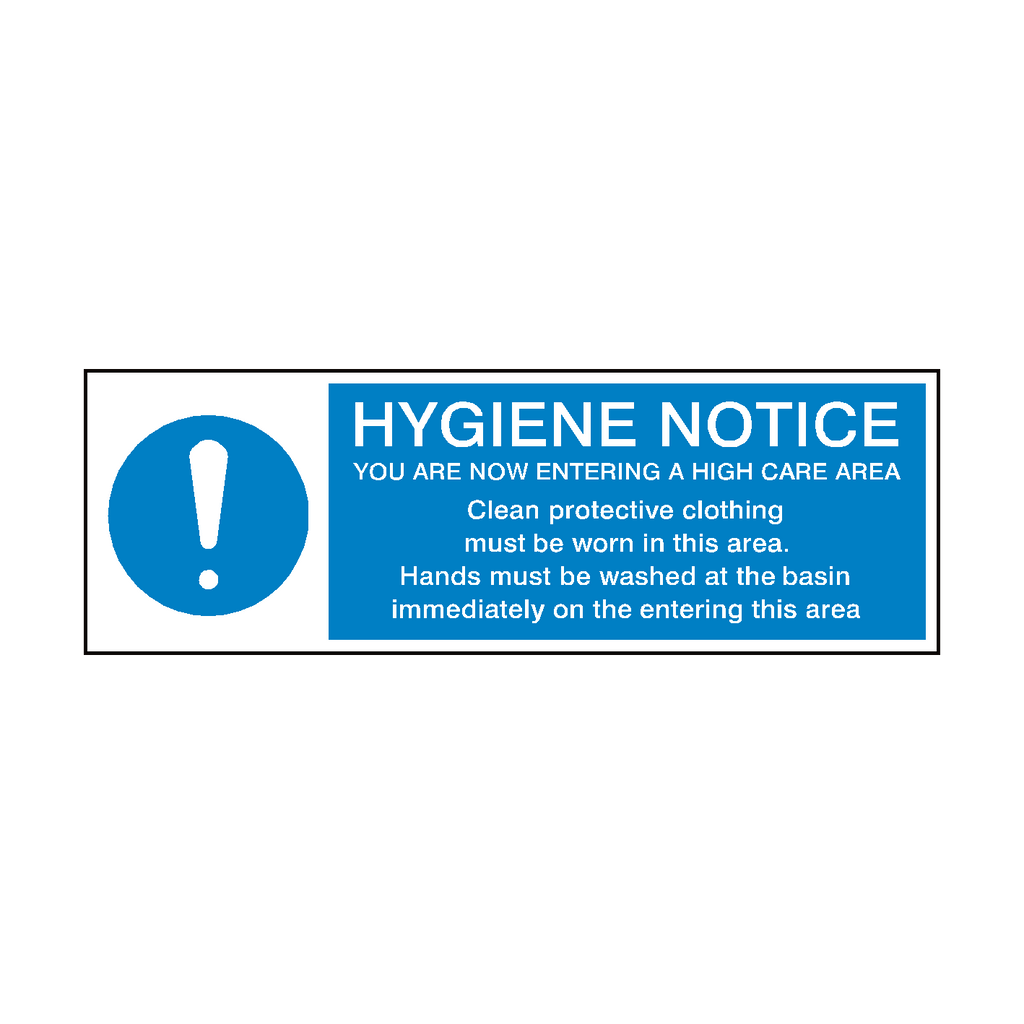 Hygiene Notice Mandatory Sticker | Safety-Label.co.uk