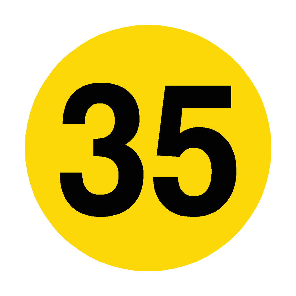 Number 35 Floor Marker | Safety-Label.co.uk