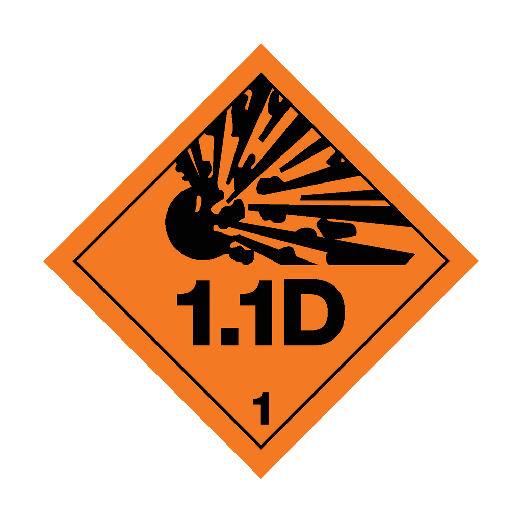 Explosives Class 1.1D Sticker | Safety-Label.co.uk