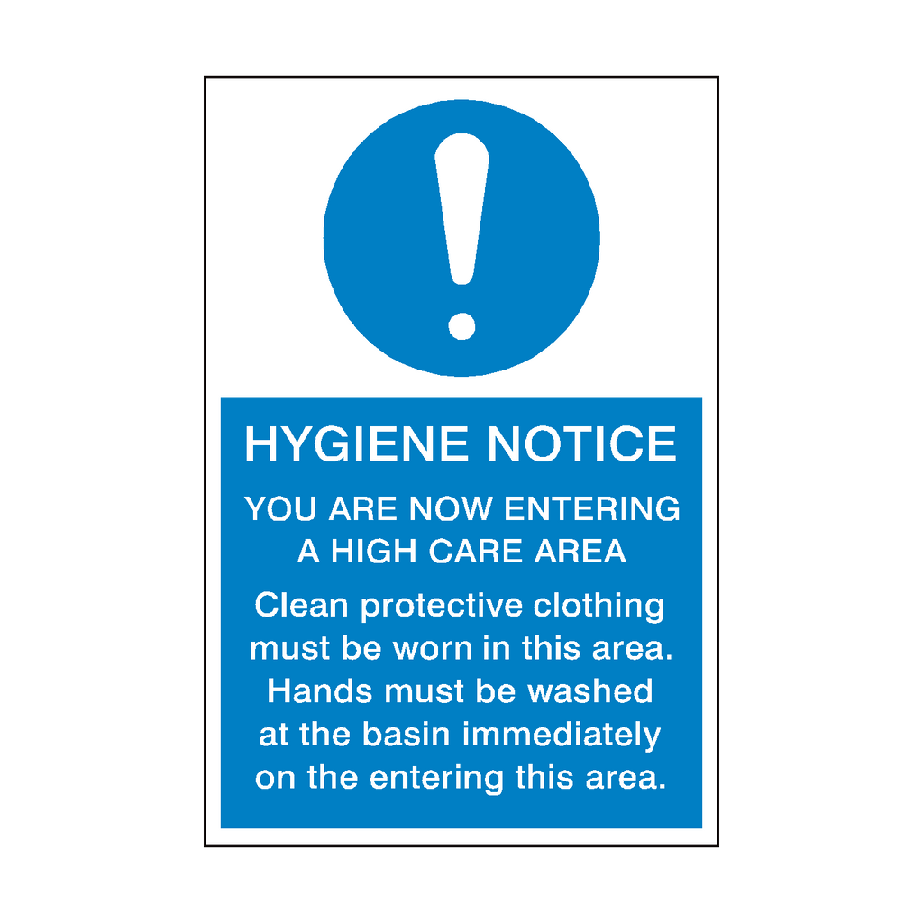 Hygiene Notice Sticker | Safety-Label.co.uk