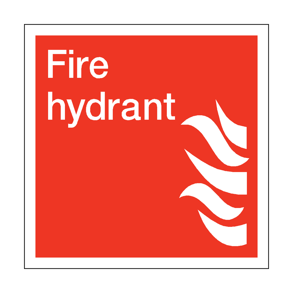 Fire Hydrant Square Sign | Safety-Label.co.uk
