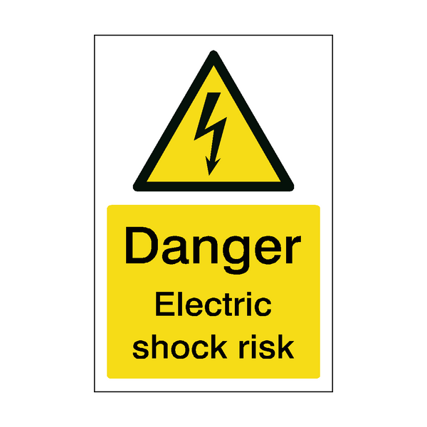 Electric Shock Risk Safety Sign | Safety-Label.co.uk