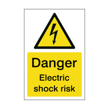 Electric Shock Risk Sticker | Safety-Label.co.uk