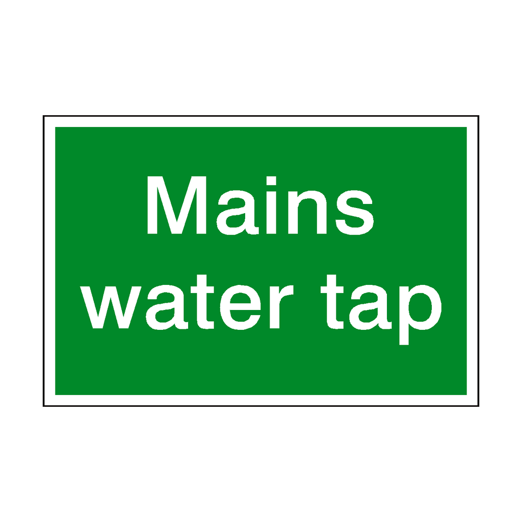 Mains Water Tap Sticker | Safety-Label.co.uk
